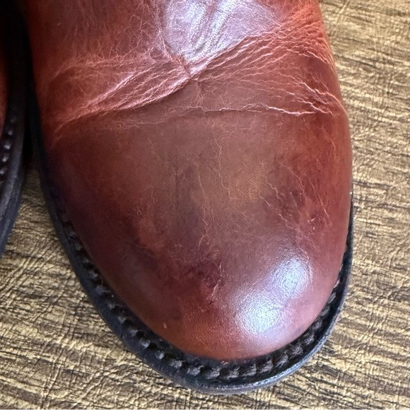 Freebird Flint by Steven Cognac Leather Ankle‎ Booties Size 8 Block Heeled Boots - Picture 13 of 13